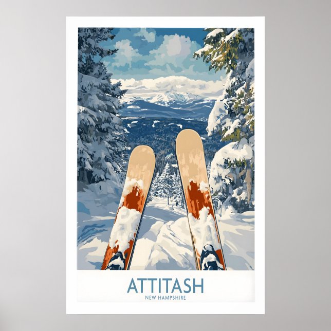Ski Poster Attitash New Hampshire 1 (Vorne)