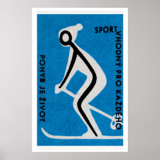 Ski pour la santé - Impression de boîte d'allumett