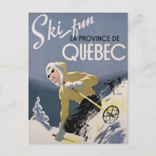 Ski Quebec Postkarte (Vorderseite)