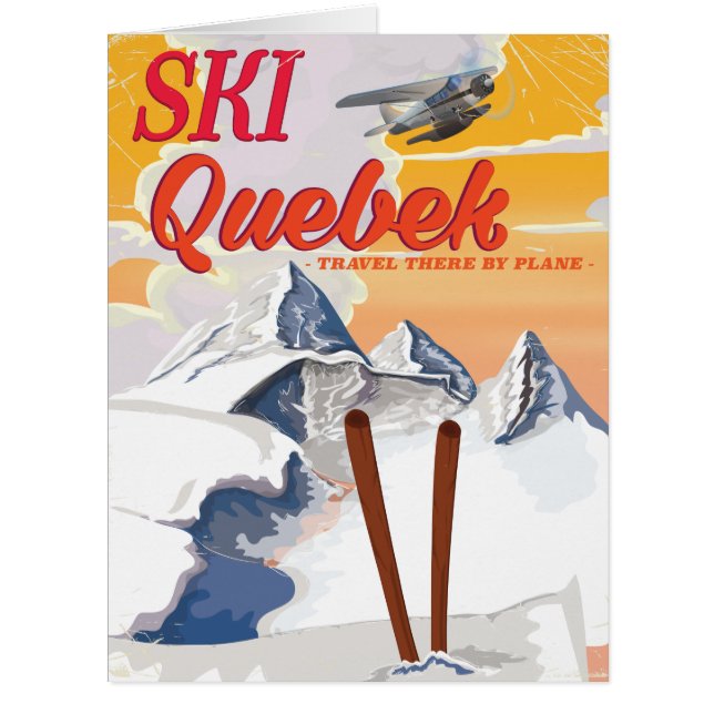 Ski Quebec Vintages Urlaubsplakat. (Vorderseite)