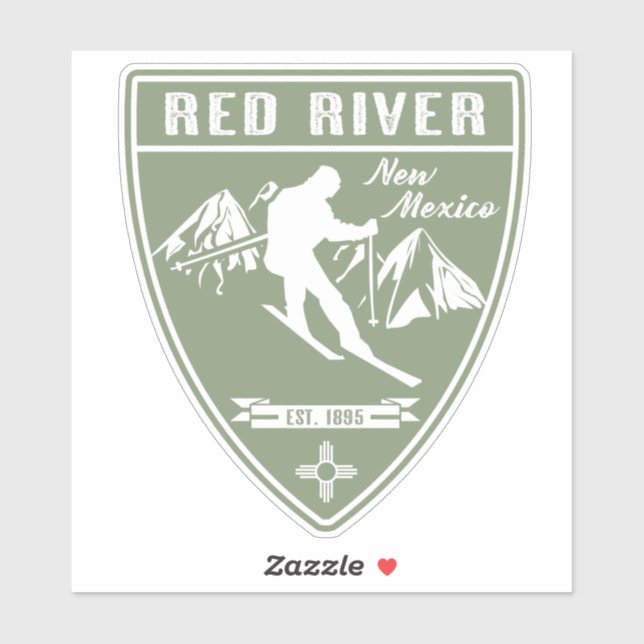 Ski Red River New Mexico Aufkleber (Blatt)