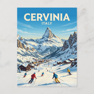 Ski Resort Breuil-Cervinia Italien Postkarte