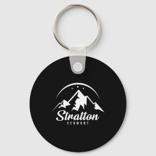 Ski Resort Stratton Vermont Skifahren Snowboardfah Schlüsselanhänger
