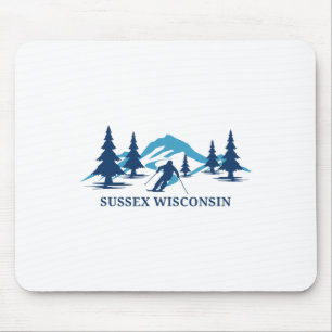 Ski Resort Sus Wisconsin Skifahrer Skifahren Mousepad