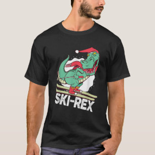 Ski Rex Funny Trex Dinosaur Skifahren Shirt für Ki