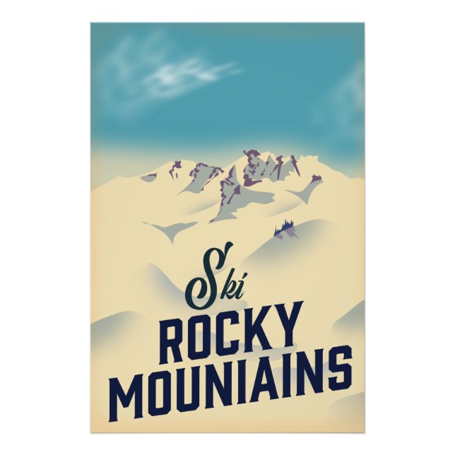 Ski Rocky Mountains USA Fotodruck (Vorne)