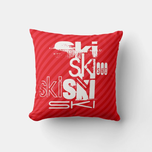 Ski; Rote Scarlet Kissen (Vorderseite)