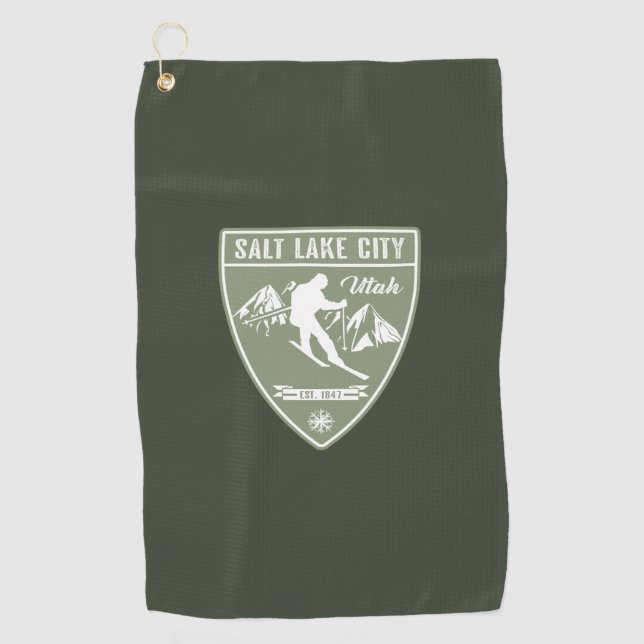 Ski Salt Lake City Utah Golfhandtuch (Vorderseite)