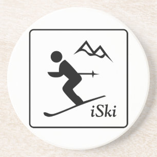 Ski Sandstone Untersetzer