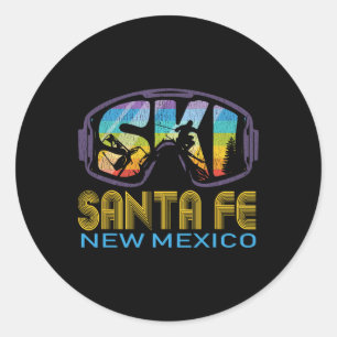 Ski Santa Fe New Mexico Skiurlaub Runder Aufkleber