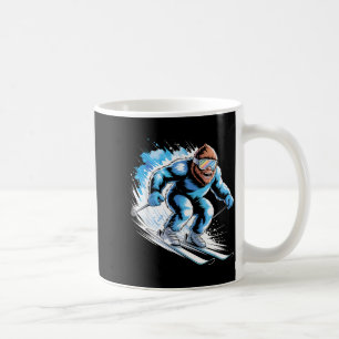 Ski Sasquatch Wintersport Skifahren lustiger Skifa Kaffeetasse