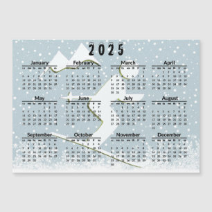 Ski Scene 2025 Kalender Magnetkarte