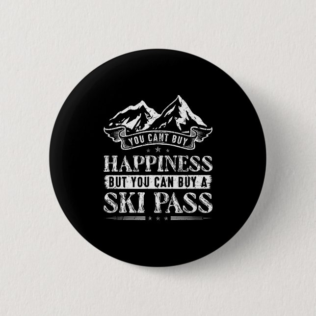 Ski-Schnee-Berge-Skifahren  Button (Vorderseite)