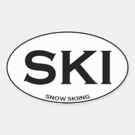 SKI - Schneeschuhwandern Ovaler Aufkleber