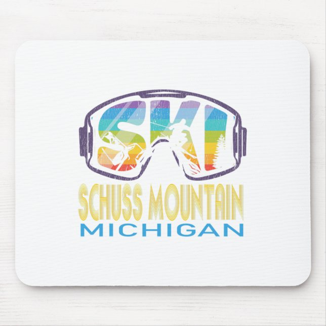 Ski Schuss Mountain Michigan Skiing Vacation  Mousepad (Vorne)
