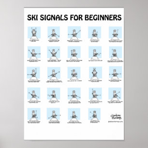 Ski Signale für Anfänger Poster von Graham Harrop