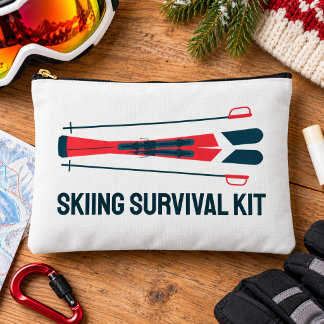 Ski Skifahren Skifahrer Wintersport Lustig Team Hu Zubehörtasche