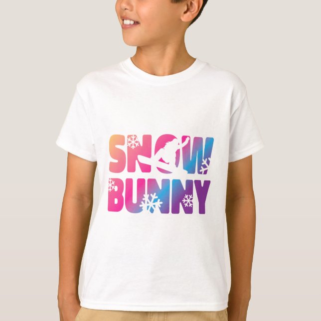 Ski Skiing Bunny Snow Bunny  T-Shirt (Vorderseite)
