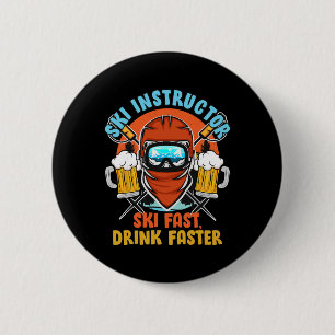 Ski Skilehrer Ski schnell Trinken schneller Ski In Button