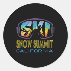 Ski Snow Summit Kalifornien Skiurlaub Runder Aufkleber