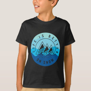 Ski Snowboard Leben ist besser im Schnee Skifahren T-Shirt