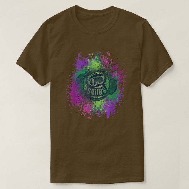 Ski Snowboard Natur Treehugger Skiing Mountain Ap T-Shirt (Design vorne)