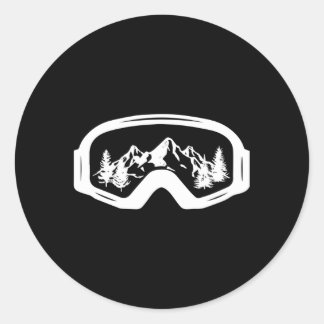 Ski-Snowboard Skoggles Schnee Wintersport Ski Runder Aufkleber