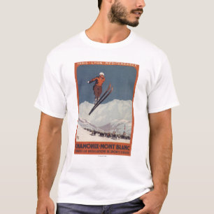 Ski-Sprung - PLM olympisches Promo-Plakat T-Shirt