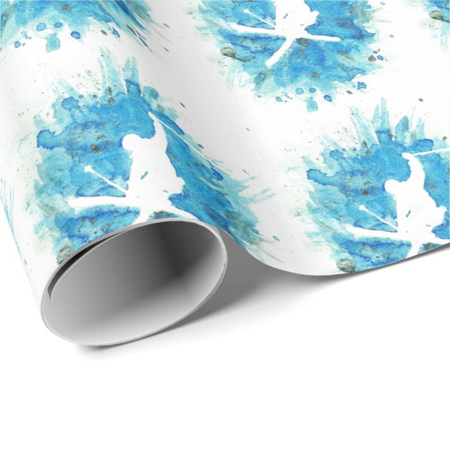 Ski-Sprungs-Packpapier Geschenkpapier (Rolleneckpunkt)