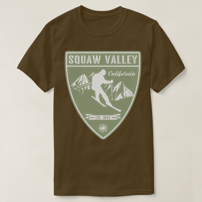 Ski Squaw Valle California T-Shirt (Design vorne)