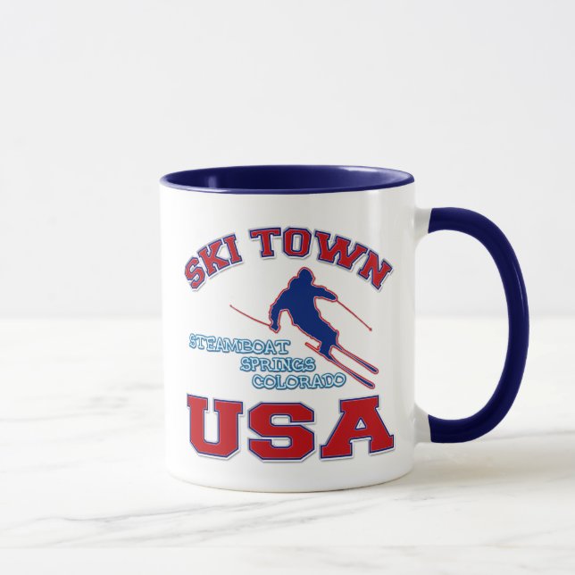 Ski-Stadt USA, Steamboat Springs, Colorado Tasse (Rechts)