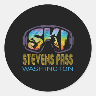 Ski Stevens P Washington Skiurlaub  Runder Aufkleber