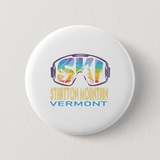 Ski Stratton Mountain Vermont Skiurlaub  Button (Vorderseite)