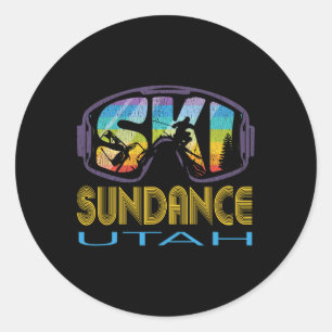 Ski Sundance Utah Skiurlaub Runder Aufkleber