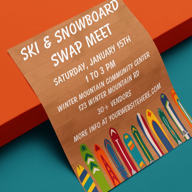 Ski Swap Meet Event Benutzerdefiniert  Flyer (Von Creator hochgeladen)