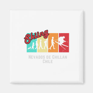 Ski T Nevados De Chillan Chile für Männer und Frau Magnet