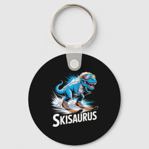 Ski T-Rex Wintersport Skifahrer Dino lustig Skifah Schlüsselanhänger