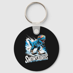 Ski t-Rex Wintersport Skifahrer Dino lustiges Skif Schlüsselanhänger