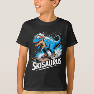 Ski T-Rex Wintersport Skifahrer Dino lustiges Skif T-Shirt