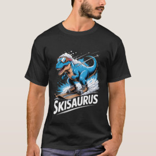 Ski T-Rex Wintersport Skifahrer Dino Lustiges Skif T-Shirt