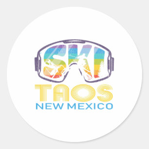 Ski Taos New Mexico Skiurlaub Runder Aufkleber
