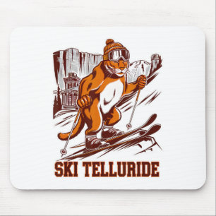 Ski Telluride Mountain Lion Skifahren-Abenteuer-Gr Mousepad