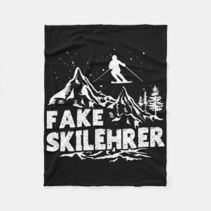 Ski-Trainer Falscher Skilehrer Skifahren Lustig Ap Fleecedecke