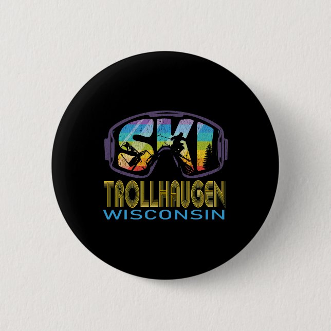 Ski Trollhaugen Wisconsin Skiferien  Button (Vorderseite)