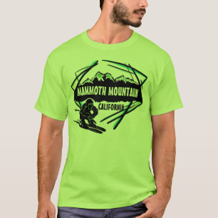 Ski-Typt-stück Mammoth Mountain Kalifornien grün T-Shirt