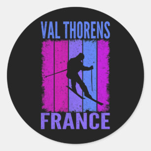 Ski und Apres Ski - Wintersport Val Thorens Runder Aufkleber