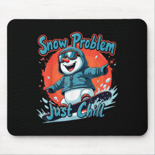 Ski- und Snowboard-Fahrer lustiger Skifahrer Snowb Mousepad