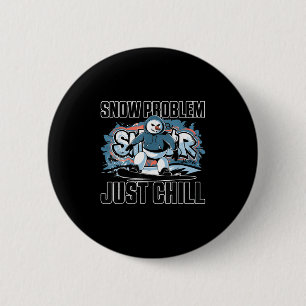 Ski- und Snowboard-Fun-Skifahrer-Snowboarder-Schne Button