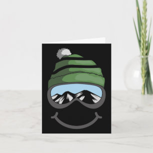 Ski und Snowboard Lover Geschenk lächelnden Skifah Karte