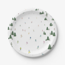 Ski und Snowboard Themed Paper-Teller Pappteller